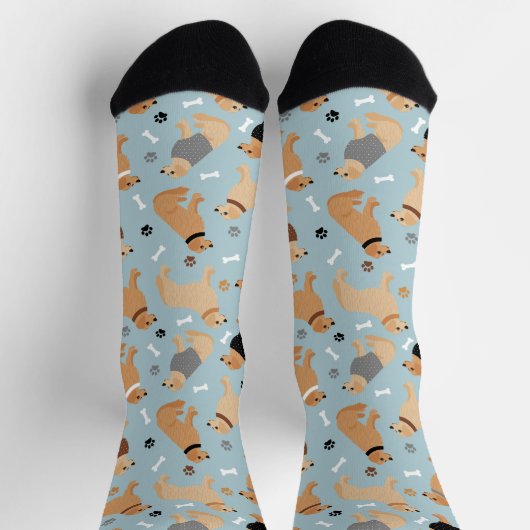 Golden Retriever Bones and Paws Socken (Oben)