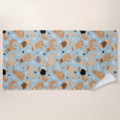 Golden Retriever Bones and Paws Strandtuch (Vorderseite)