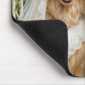 Golden Retriever Braut und Bräutigam Mousepad (Ecke)