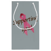 Golden Retriever Brustkrebs Survivor Kleine Geschenktüte (Rückseite)