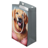 Golden Retriever Brustkrebs Survivor Kleine Geschenktüte (Vorderseite Schrägansicht)