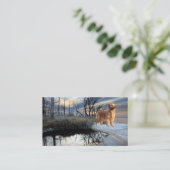 Golden retriever-Brüter-Visitenkarte Visitenkarte (Stehend Vorderseite)