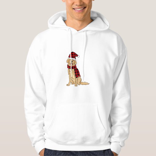 Golden Retriever Buffalo Kariert Retriever Dog Lov Hoodie (Vorderseite)