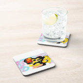 Golden Retriever bunt Getränkeuntersetzer (Rechte Seite)