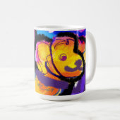 Golden Retriever bunt Kaffeetasse (VorderseiteRechts)