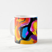 Golden Retriever bunt Kaffeetasse (Vorderseite Links)