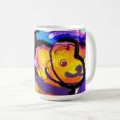 Golden Retriever bunt Kaffeetasse (VorderseiteRechts)
