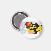 Golden Retriever bunt Magnet (Vorderseite/Rückseite)