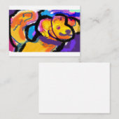 Golden Retriever bunt Mitteilungskarte (Vorne/Hinten)