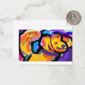 Golden Retriever bunt Mitteilungskarte (Vorderseite/Rückseite Beispiel)