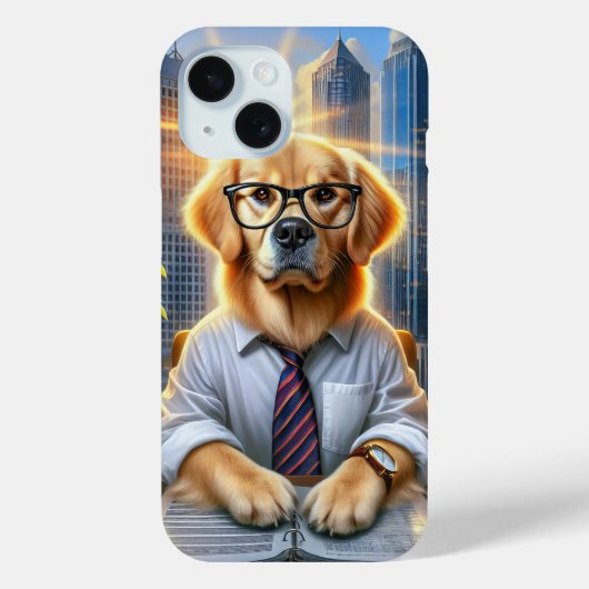 Golden Retriever BusinessMan in einem Büro Case-Mate iPhone Hülle (Rückseite)