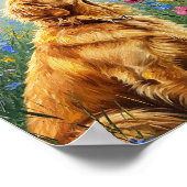 Golden Retriever & Butterfly | Expressive Art Poster (Ecke)
