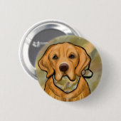 Golden Retriever Button (Vorne & Hinten)