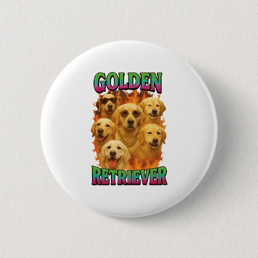 Golden Retriever Button (Vorderseite)