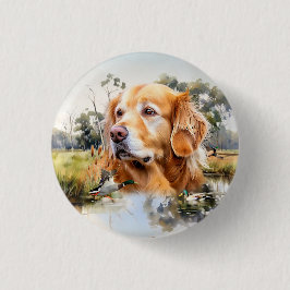 Golden Retriever Button