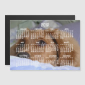 Golden Retriever Calendar 2018 Magnetic Card 12x18 Magnetkarte (Vorne/Hinten)