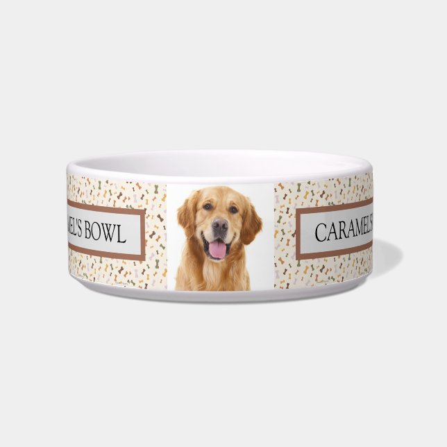 Golden Retriever "Caramel's Bowl" Pet Bowl Napf (Vorderseite)