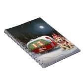 Golden Retriever Caravan Weihnachtsabenteuer Notizblock (Rechte Seite)
