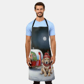 Golden Retriever Caravan Weihnachtsabenteuer Schürze (Getragen)