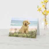 Golden Retriever Card Karte (Gelbe Blume)