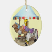 Golden Retriever Carousel Keramikornament (Rechts)