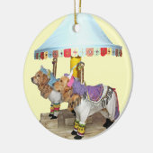 Golden Retriever Carousel Keramikornament (Links)