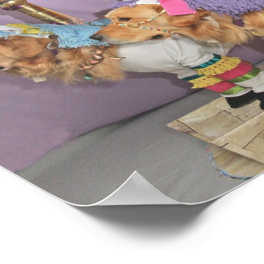 Golden Retriever Carousel Poster (Ecke)
