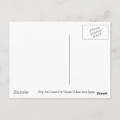 Golden Retriever Cartoon Postkarte (Rückseite)