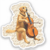 golden retriever cello aufkleber (Vorderseite)