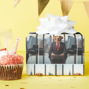 Golden Retriever CEO in einem modernen Büro Geschenkpapier