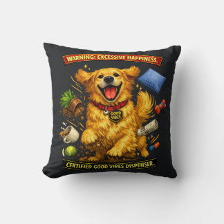 Golden Retriever Chaos-Modus aktiviert Kissen