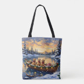 Golden Retriever Christmas Boat Holiday Tasche (Rückseite)