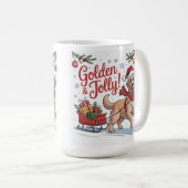 Golden Retriever Christmas Golden & Jolly Holiday Kaffeetasse (VorderseiteRechts)