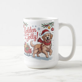 Golden Retriever Christmas Golden & Jolly Holiday  Kaffeetasse