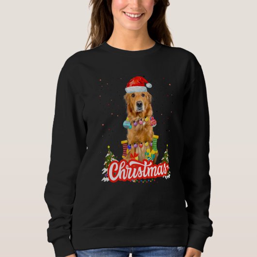 Golden Retriever Christmas Idea For Kids & Santa H Sweatshirt (Vorderseite)