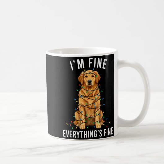 Golden Retriever Christmas I'm Fine Everything Is Kaffeetasse (Rechts)