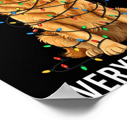 Golden Retriever Christmas I'm Fine Everything Is Poster (Ecke)