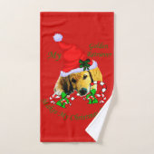 Golden Retriever Christmas Merry Badhandtuch Set (Handtuch)