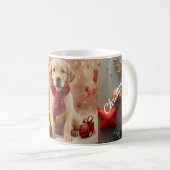 Golden Retriever Christmas Mug Kaffeetasse (VorderseiteRechts)