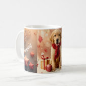 Golden Retriever Christmas Mug Kaffeetasse (Vorderseite Links)