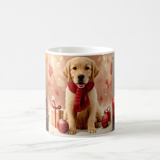 Golden Retriever Christmas Mug Kaffeetasse (Mittel)