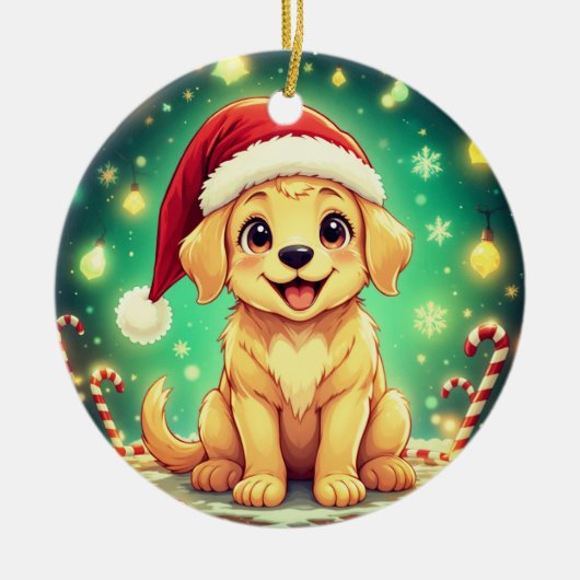 Golden Retriever Christmas Ornament (Vorne)