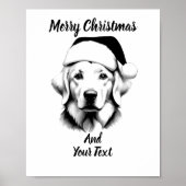 Golden Retriever Christmas Poster Instant Download (Vorne)