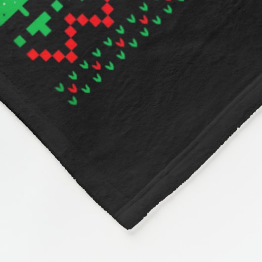 Golden Retriever Christmas Santa Hat Tree Lights P Fleecedecke (Ecke)