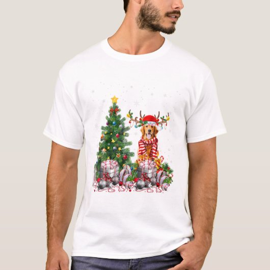 Golden Retriever Christmas T-Shirt (Vorderseite)