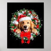 Golden Retriever Christmas Wreath Decoration Xmas Poster (Vorne)