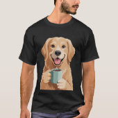 Golden Retriever + Coffee Shirt - Funny Dog Design (Vorderseite)