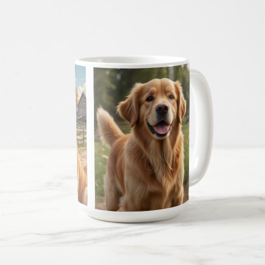 Golden Retriever Coffee Tasse (VorderseiteRechts)