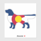 Golden Retriever Colorado Flag Aufkleber (Blatt)