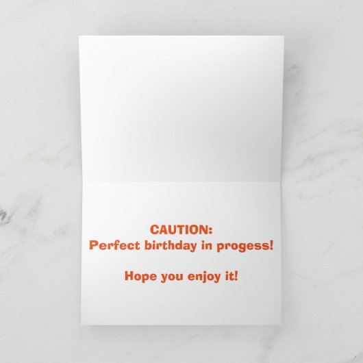 Golden Retriever Construction Birthday Karte (Innenseite)